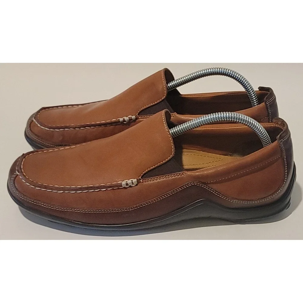 Cole Haan Tucker Loafers‎ Men's Shoes Driving Moccasin Tan Brown Leather Sz 8.5